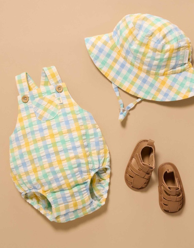 Purebaby - Check Bucket Hat -Kids-Babies
