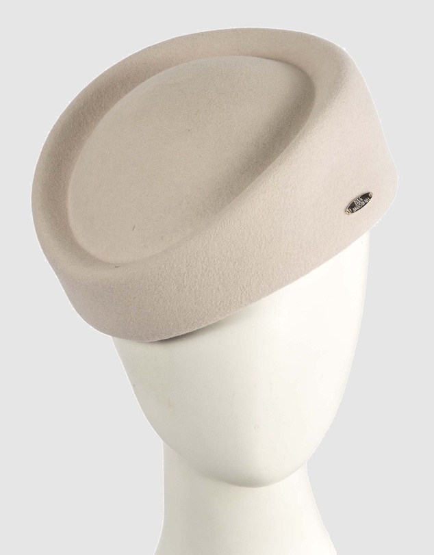 Max Alexander - Felt Cream Pillbox Hat
