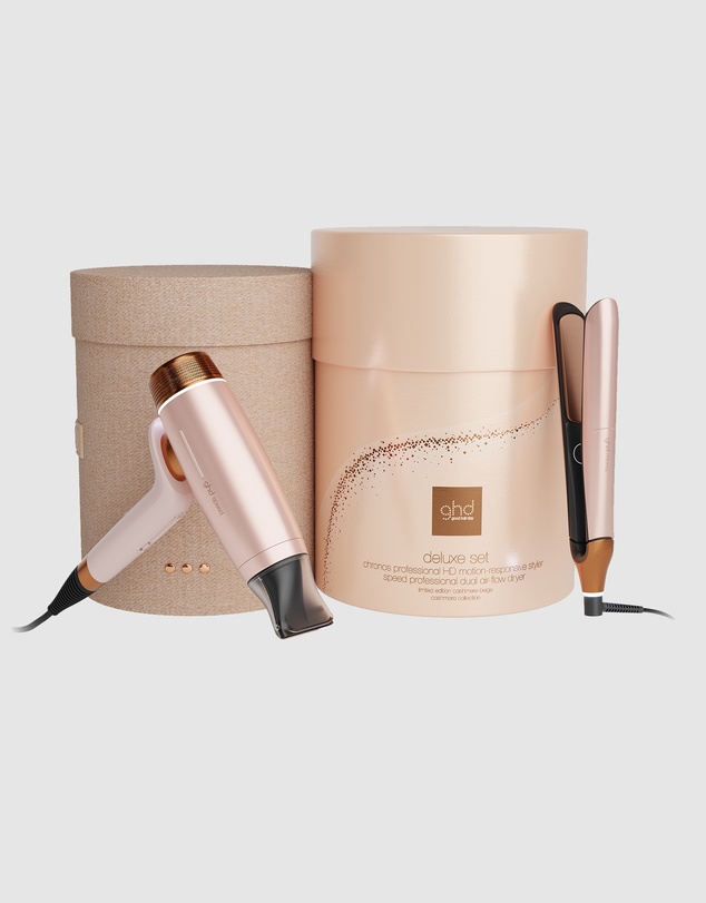 ghd - Deluxe gift set - chronos™ styler and speed hair dryer Limited Edition in Cashmere Beige