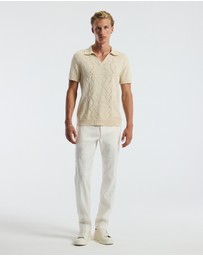 Calibre - Boucle Open Neck Polo Biscuit