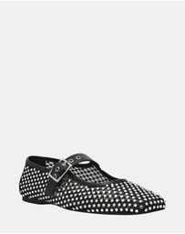 Steve Madden - Marcela Black Mesh Flats