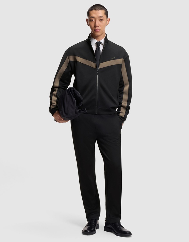 HUGO - Relaxed-Fit Tracksuit Bottoms With Logo Tape