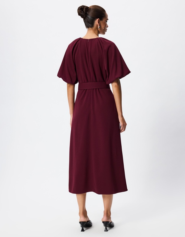 Tussah - Carla Puff Sleeve Belted Midi Dress
