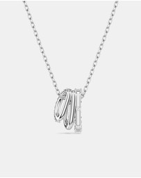Swarovski - Hyperbola Pendant, Round Cut, White, Rhodium Plated