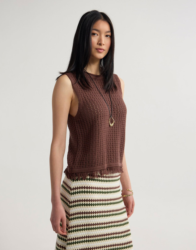 Oxford - Lily Knitted Fringe Tank