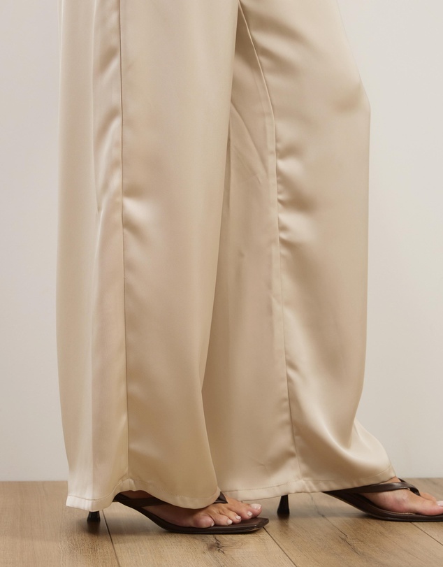 Atmos&Here - Nora Satin Wide Leg Pants