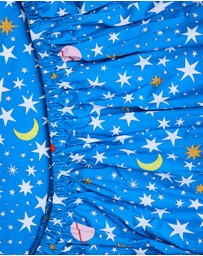 Kip&Co - Stars And Moon Organic Cotton Baby Fitted Sheet Cot - Babies