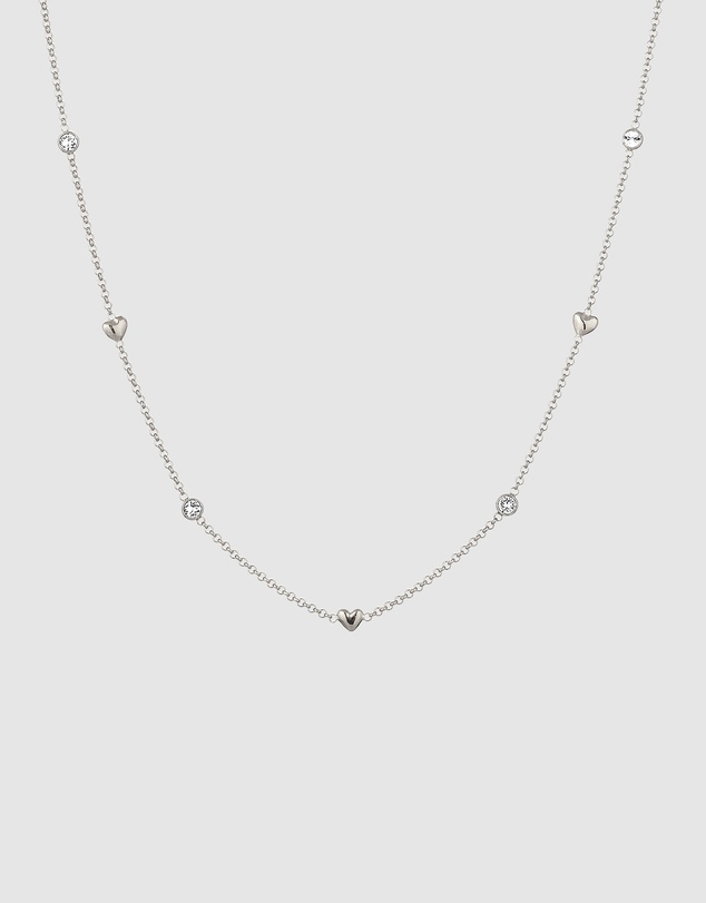 Elli Jewelry - Necklace Crystal Heart Pendant 925 Sterling Silver