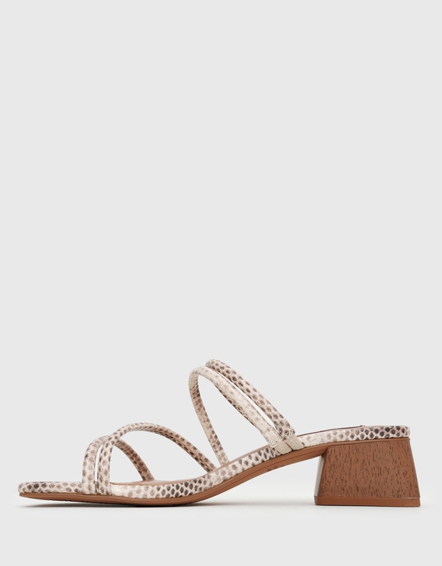 Betts - Hallie Low Wooden Block Heel Mules
