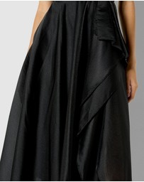 Montique - Lila Black Organza Gown