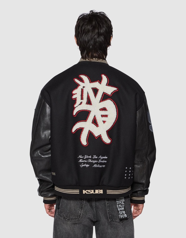 Ksubi - Playoff Varsity Jacket Black