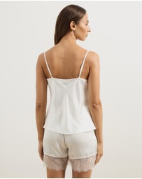 Atmos&Here - Pearl Cami & Shorts Lace Trim Sleep Set
