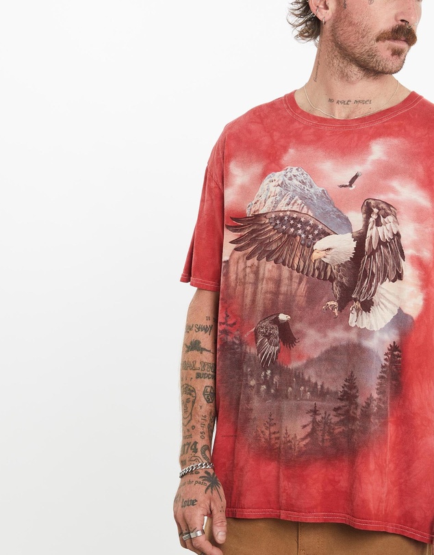 Vintage by The Real Deal - Pre Loved - Vintage Eagle Wildlife Tie Dye Tee
