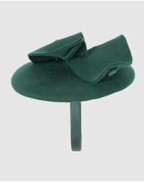 Max Alexander - Felt Winter Green Pillbox Fascinator