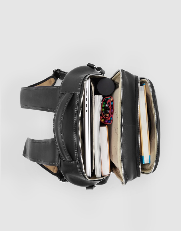 Republic of Florence - The Belfast Matt Black Laptop Backpack