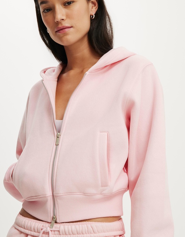 Cotton On Body Active - Plush Relaxed Zip Through Hoodie