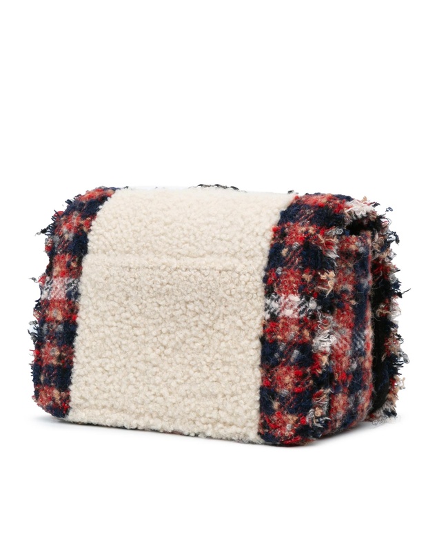 Pre-Loved by Azura Reborn - Pre-Loved Chanel Shearling Tweed Crossbody Bag