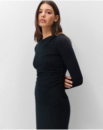UNISON - Merino Drape Detail Dress