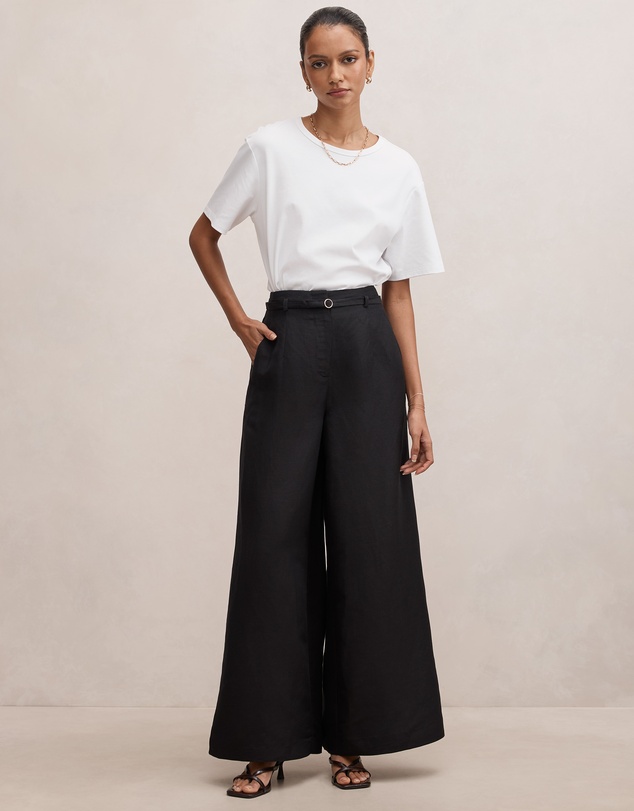 Forever New Petite - Matilda Petite Linen Blend Pants