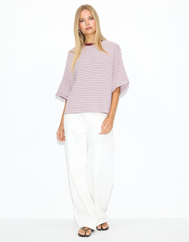 Dazie - Serve Stripe T-Shirt