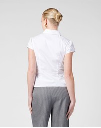 MVN - Cap Sleeve Shirt With Ruffles
