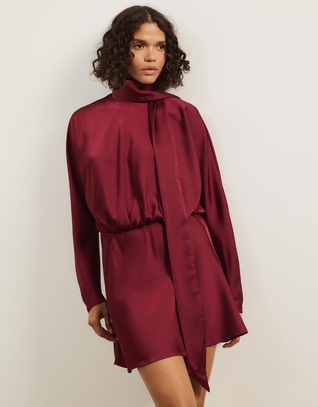 Atmos&Here - Dani Scarf Satin Mini Dress