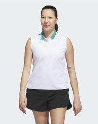adidas Performance - Beyond The Course Twistknit Sleeveless Polo Shirt Womens
