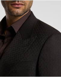 Calibre - Jacquard Wool Suit Jacket Chocolate
