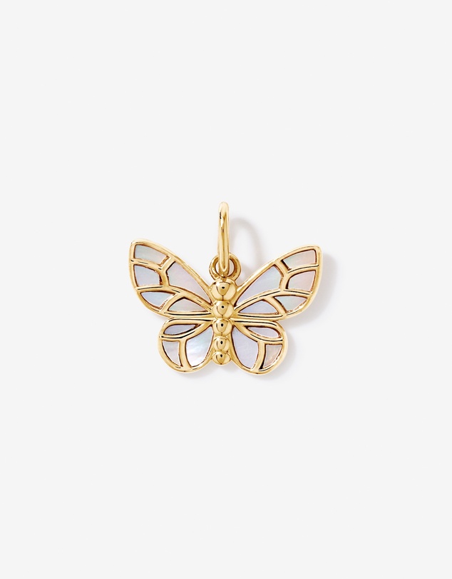 Michael Hill - Butterfly Pendant with Mother of Pearl in 18kt Yellow Gold Vermeil