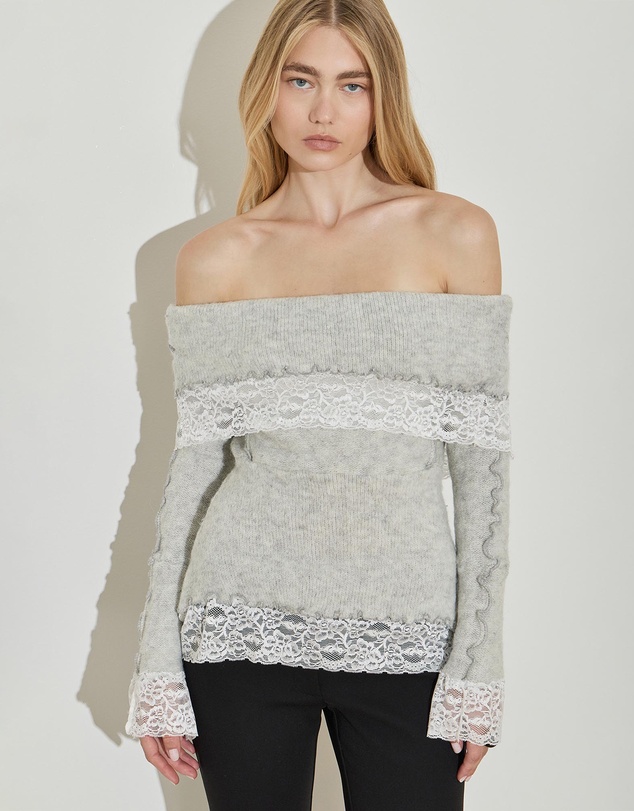 Maison Essentiele - Lace Knit Top