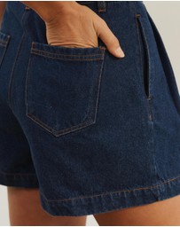 Atmos&Here - Devon Pleated Denim Shorts