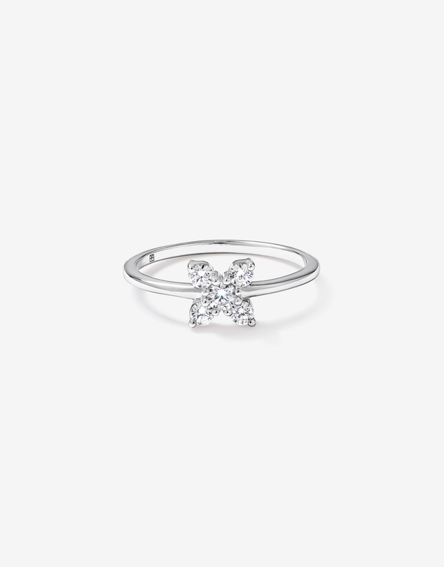 Michael Hill - Cubic Zirconia Floral Ring in Sterling Silver