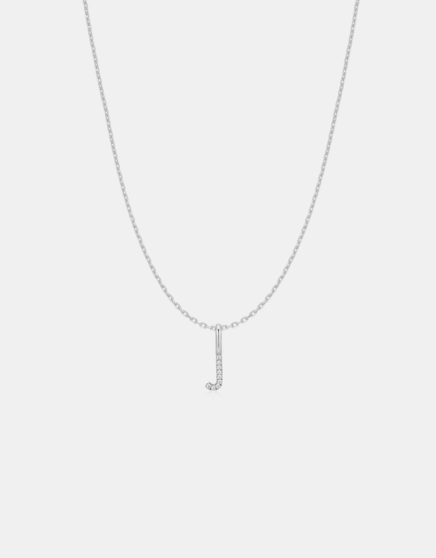 Ania Haie - Ania Haie Silver Letter J Initial Necklace
