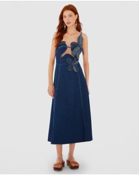 Farm Rio - Denim Flower Dress