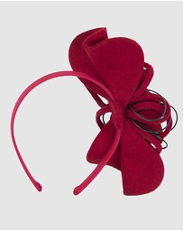 Max Alexander - Felt Red Flower Winter Racing Fascinator