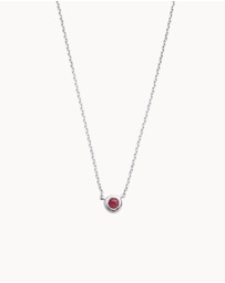 Kirstin Ash - Petite Birthstone Necklace July Ruby