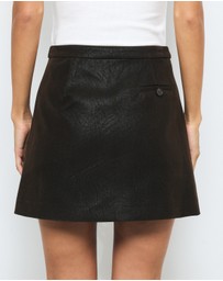 AERE - Drea Suede Look Mini Skirt