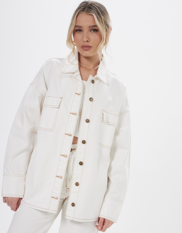 Dazie - London Fever Denim Shacket