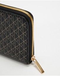 Calvin Klein - Emblem Allover Print Square Zip Around Wallet