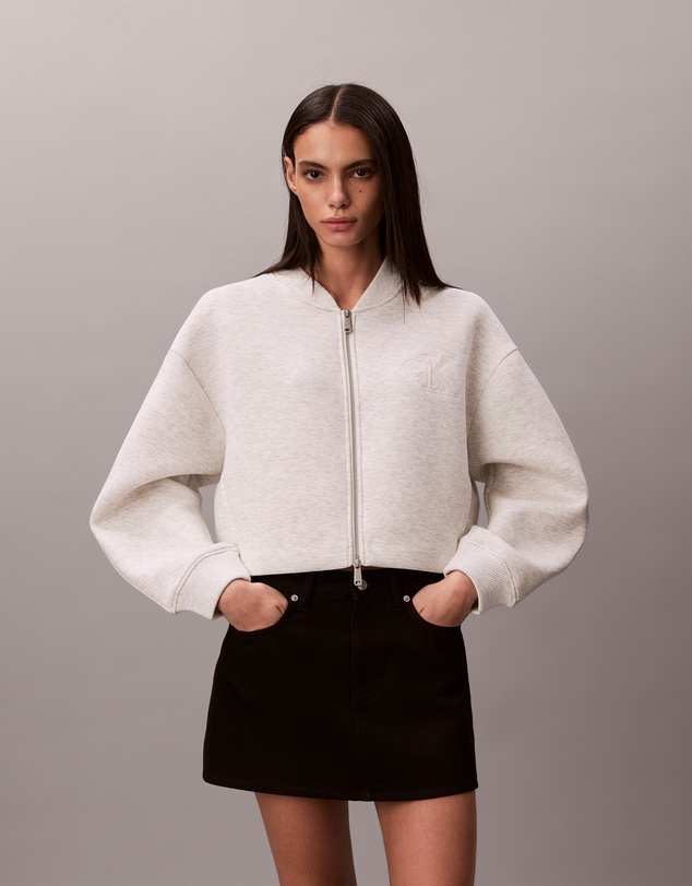 Calvin Klein Jeans - Smooth Cropped Relaxed Bomber Jacket