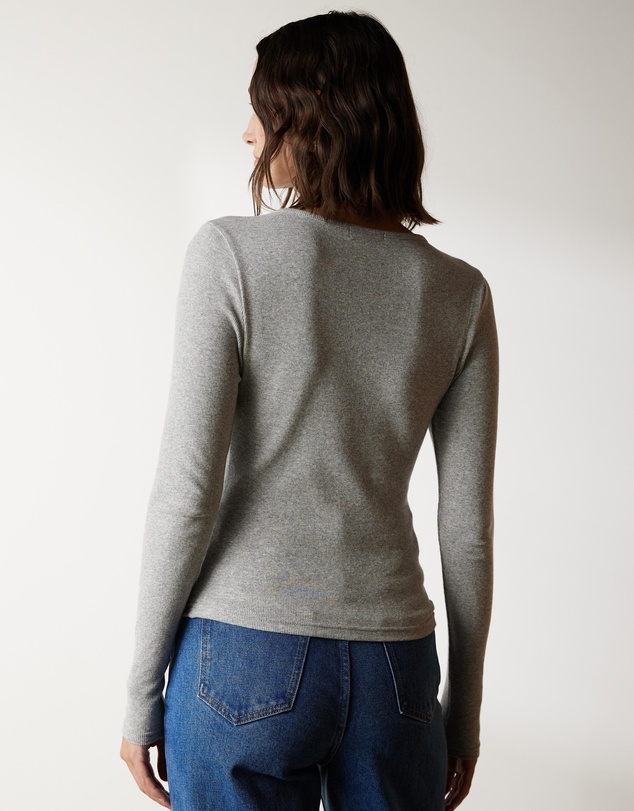 Atmos&Here - Organic Cotton Ribbed Long Sleeve Top
