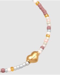 Elli Jewelry - Bracelet Kid Heart Multicolour 925 Sterling Silver Gold Plated