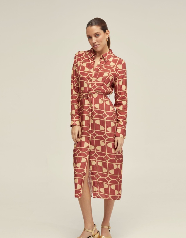 Oxford - Dianne Geo Print Shirt Dress