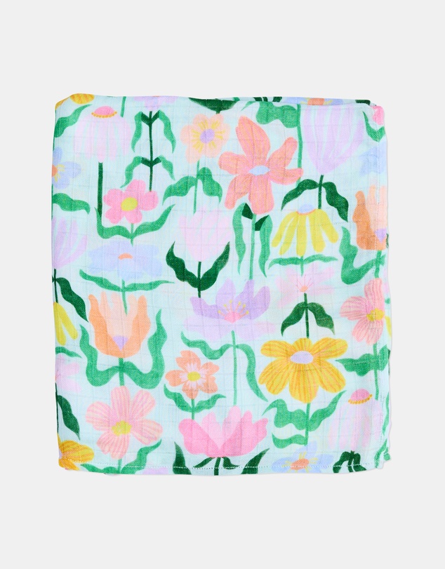 Kip&Co - Popping Flowers Bamboo Swaddle - Babies
