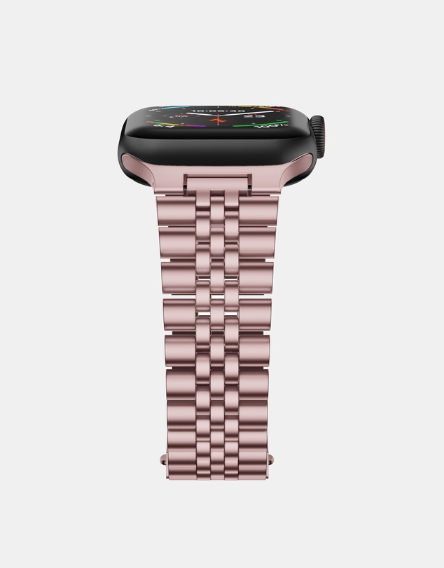 Friendie - Stainless Steel Link Bracelet Band - The Perth - Apple Watch Compatible