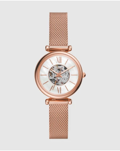 Fossil - Carlie Mini Me Rose Gold-Tone Analogue Watch ME3188