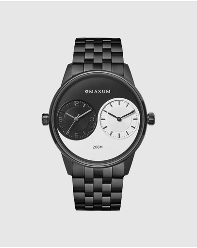 Maxum - Maxum x Taylor Steele - Yinyang Dial, Black Case & Black Bracelet