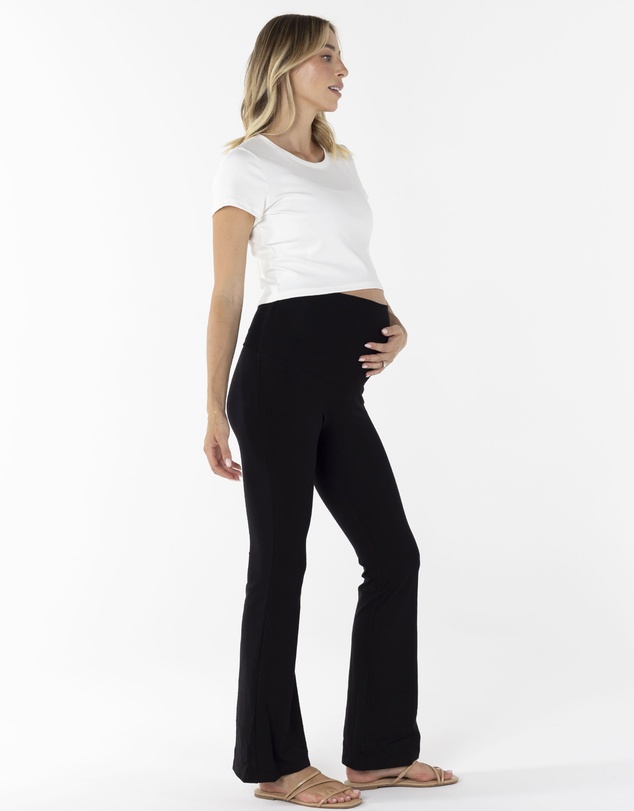 Angel Maternity - Celia Maternity Cotton Crop Tee - White