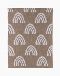 Living Textiles - Chenille Blanket - Rainbow Taupe