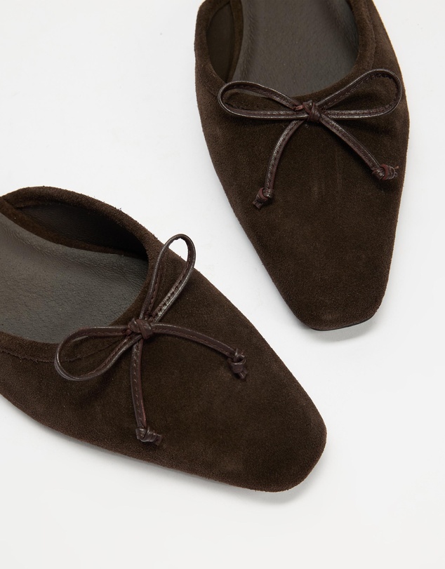 AERE - Slip On Suede Ballet Flats